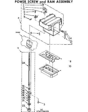 Power screw and ram assembly