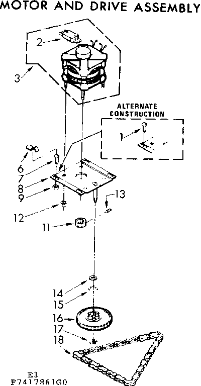 Motor and drive assembly