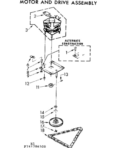 Motor and drive assembly
