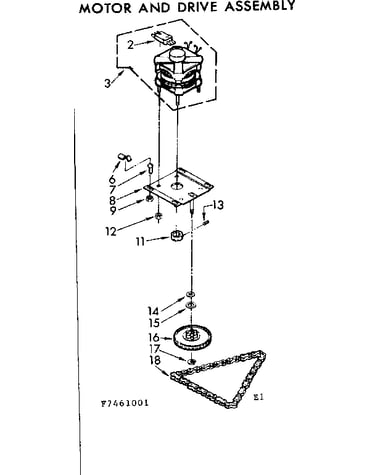 Motor and drive assembly