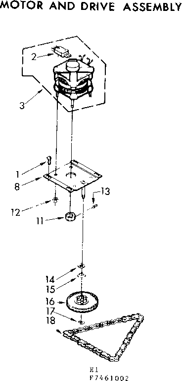Motor and drive assembly