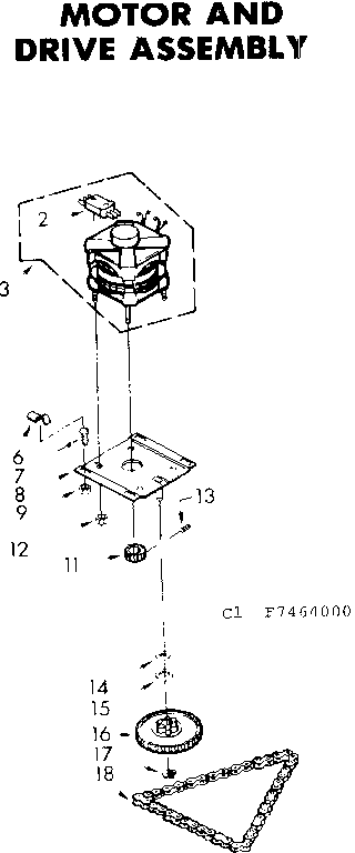 Motor and drive assembly