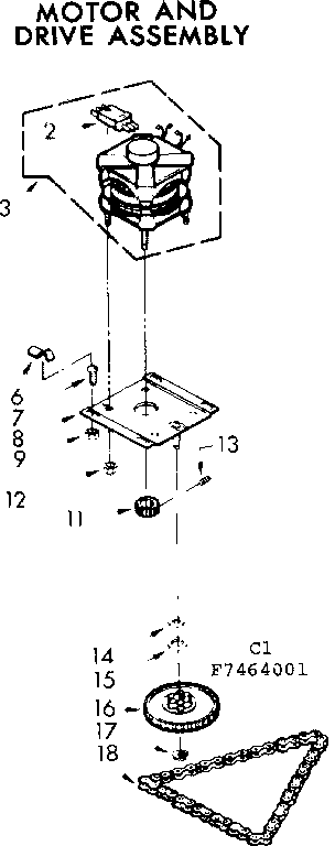 Motor and drive assembly
