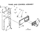 Kenmore 6657464001 panel and control assembly diagram