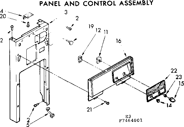 Panel and control assembly