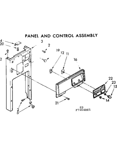 Panel and control assembly