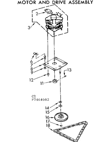 Motor and drive assembly
