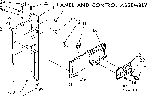 Panel and control assembly
