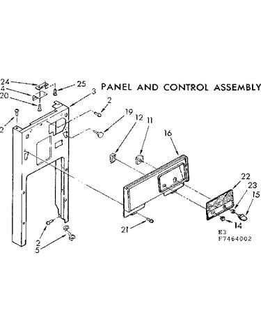 Panel and control assembly