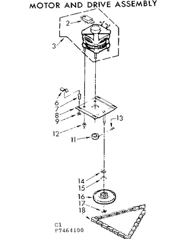 Motor and drive asm