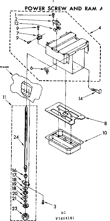 Power screw and ran assembly