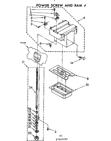 Power screw and ran assembly