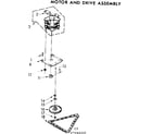 Kenmore 6657464101 motor and drive assembly diagram