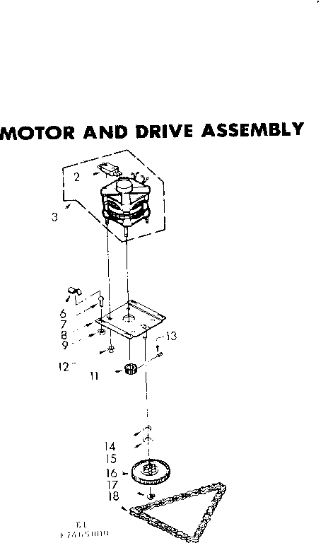 Motor and drive assembly