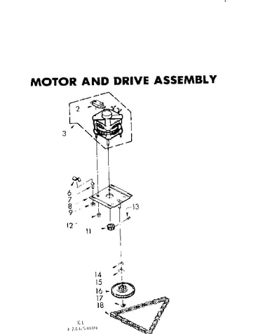 Motor and drive assembly