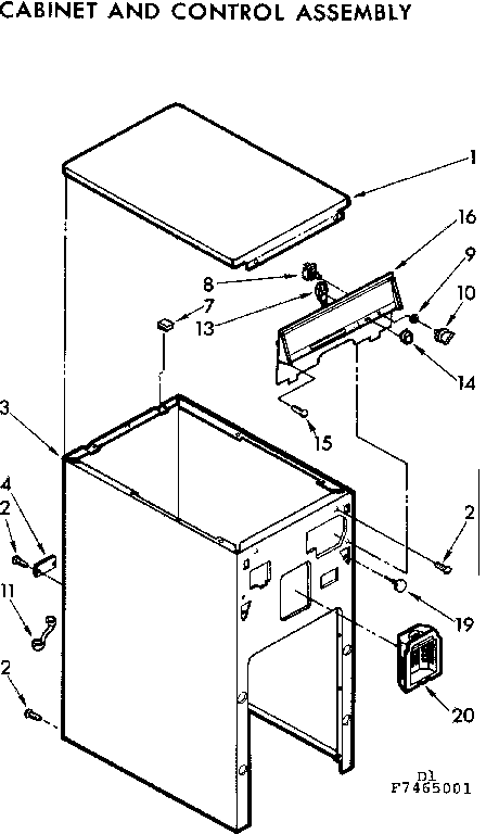 CABINET AND CONTROL ASSEMBLY