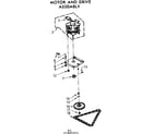 Kenmore 6657465001 motor and drive assembly diagram