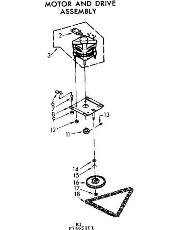 Motor and drive assembly