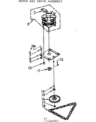 Motor and drive asm
