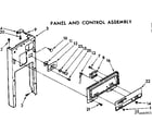 Kenmore 6657466001 panel and control assembly diagram