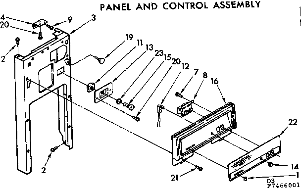 Panel and control assembly