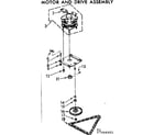 Kenmore 6657466001 motor and drive assembly diagram