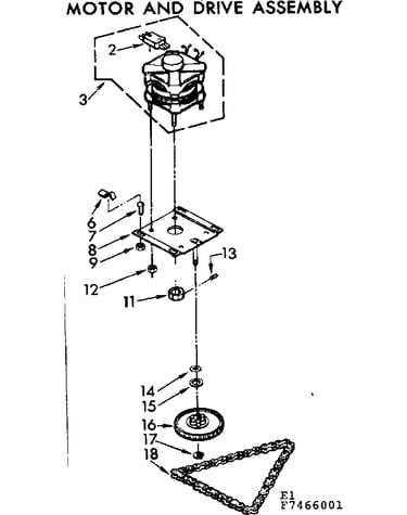 Motor and drive assembly