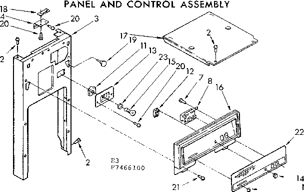 Panel and control assembly