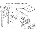 Kenmore 6657466101 panel and control assembly diagram