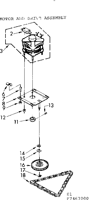 Motor and drive assembly