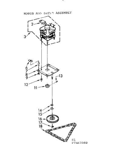 Motor and drive assembly