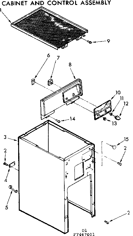 Cabinet and control assembly