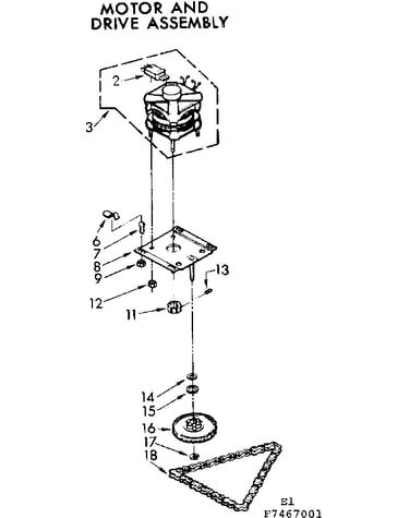 Motor and drive assembly