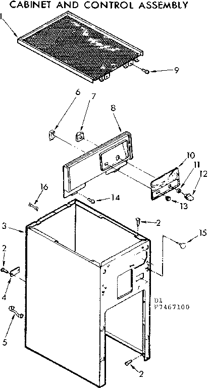 Cabinet and control assembly