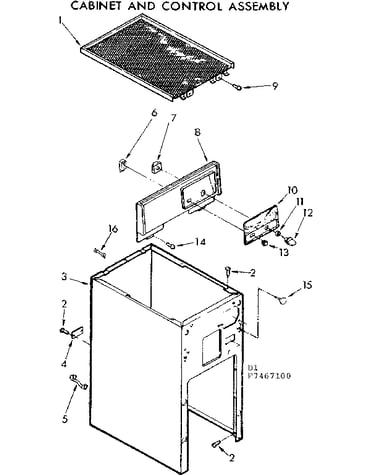 Cabinet and control assembly