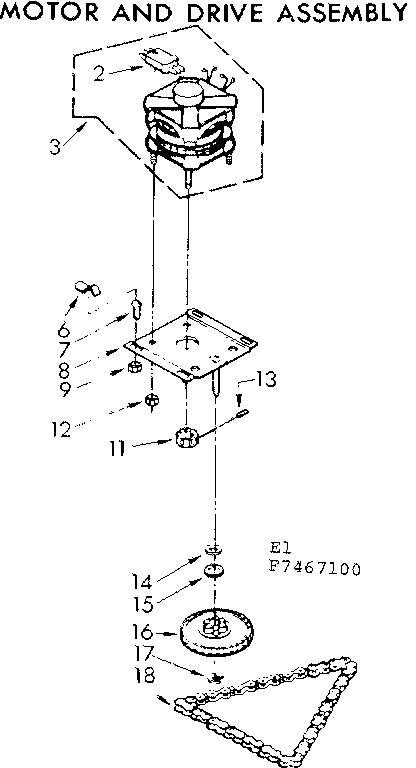 Motor and drive assembly