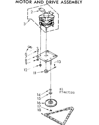 Motor and drive assembly