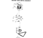 Kenmore 6657467101 motor and drive assembly diagram