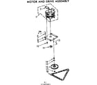Kenmore 6657469001 motor and drive assembly diagram