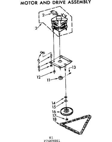 Motor and drive assembly