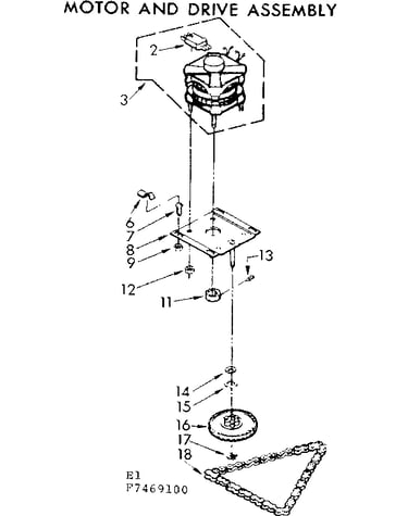 Motor and drive assembly