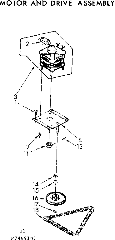 Motor and drive assembly