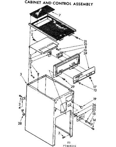 Cabinet and control assembly