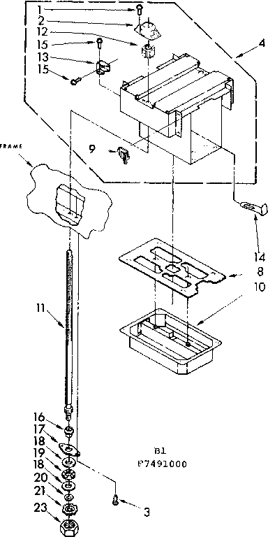 Power screw and ram assembly