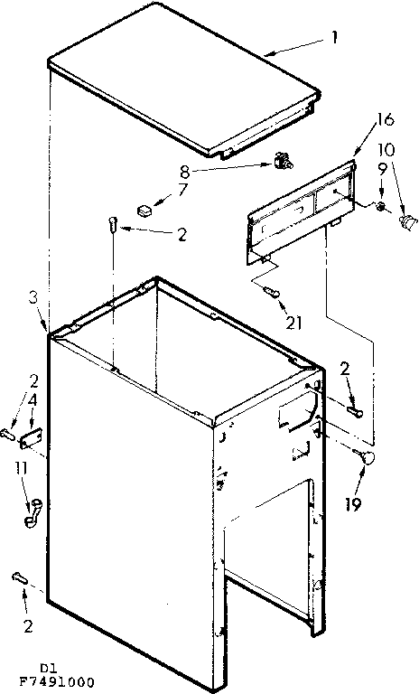 Cabinet and control assembly