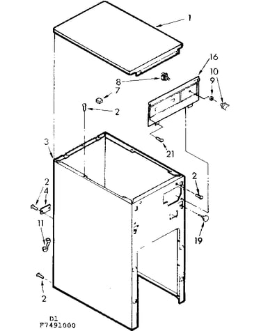 Cabinet and control assembly