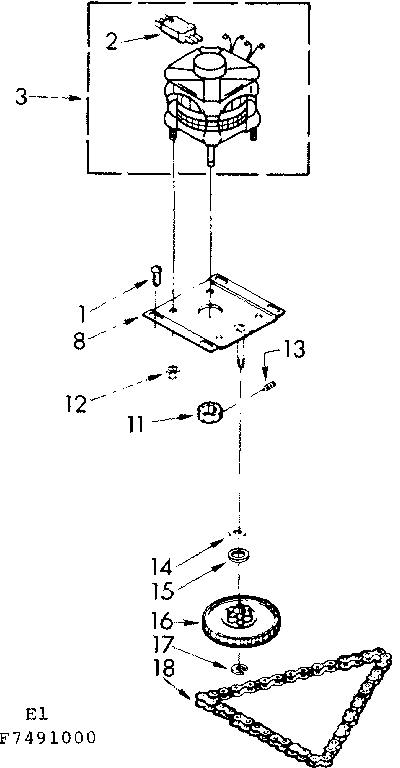 Motor and drive assembly