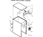Kenmore 6657495000 cabinet and control assembly diagram