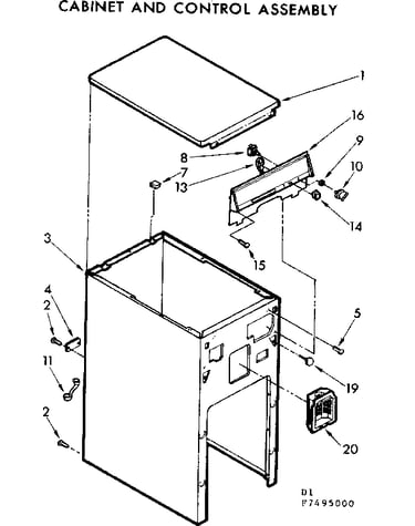 Cabinet and control assembly