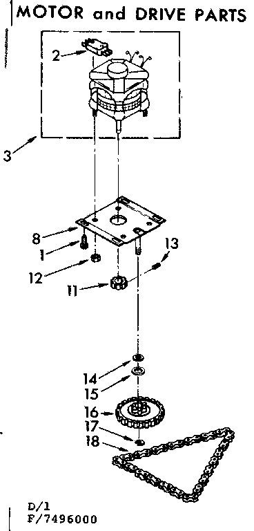 Motor and drive parts